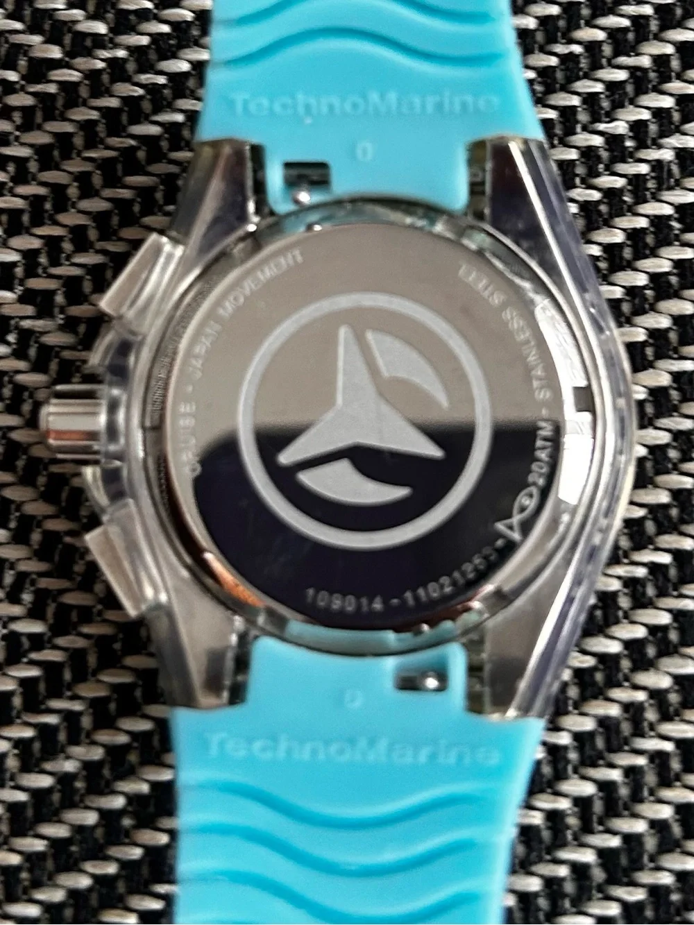 Technomarine Turquoise Silicone Strap Chronograph Watch w/ extra white strap